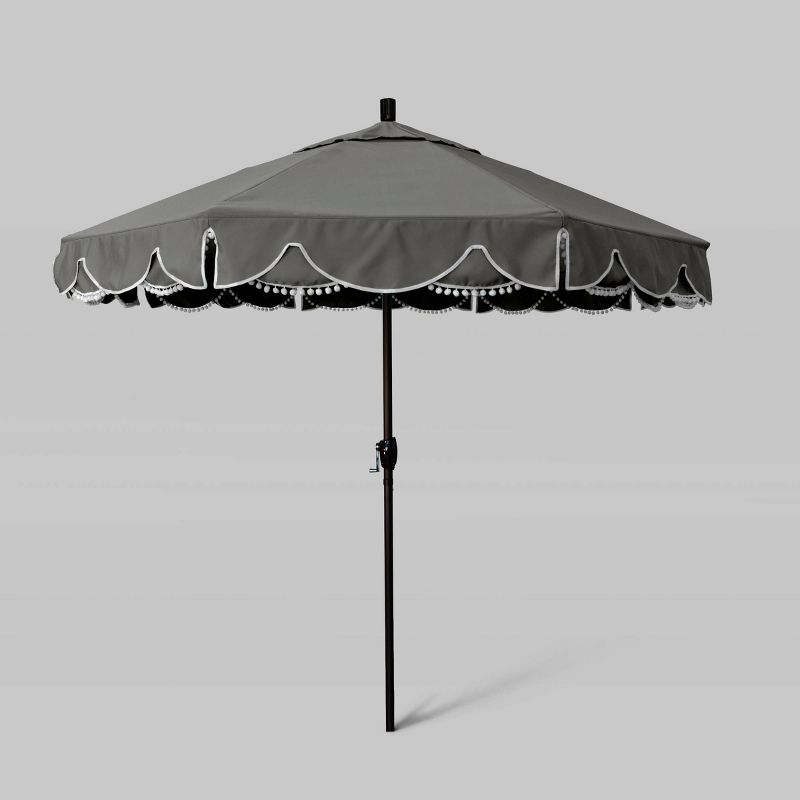 9' Sunbrella Coronado Base Market Patio Umbrella with Push Button Tilt - Bronze Pole - California Umbrella, 1 of 5