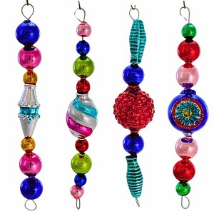 Christopher Radko Company 5.0 Inch Cc Drop Ornaments Reflector Various Bead Shapes Tree Ornament Sets - 1 of 4