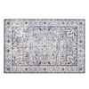 Washable Rug Traditional Oriental Rugs Soft Indoor Low Pile Carpet for Living Room Bedroom Dining - 3 of 4