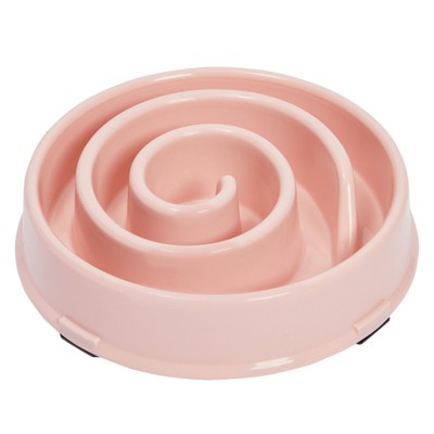 Juvale 2 Pack Spiral Slow Feeder Dog Bowls, Pink and Green