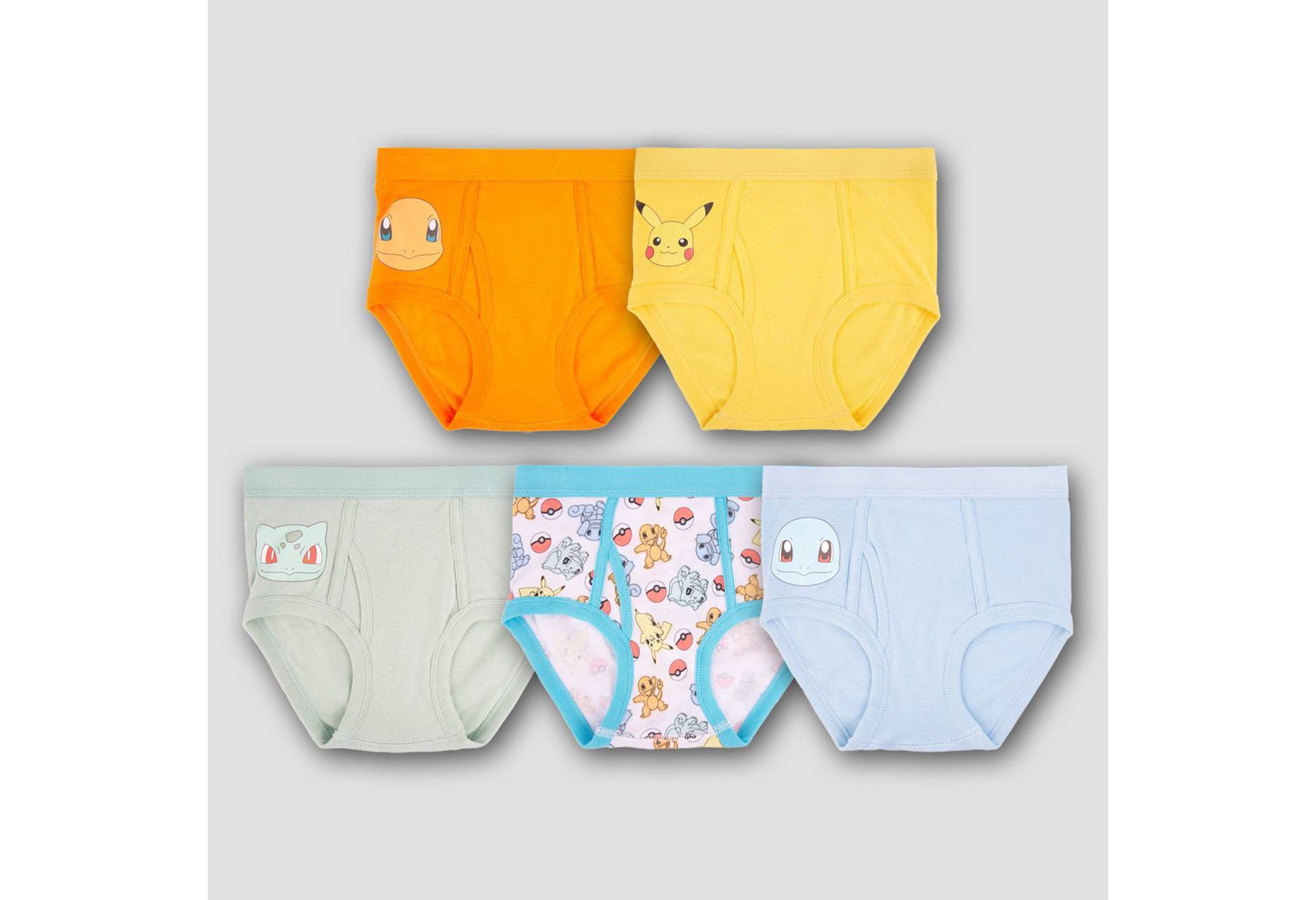 Boys' Pokemon 5pk 100% Cotton Briefs
