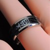 Jesus Fish Wedding Band for Men or Women 8mm Stainless Steel Ring by Ginger Lyne Collection - 4 of 4