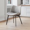 Luck Live Farmhouse Gray Dining Chairs, Metal Frame, Modern Kitchen & Dining Room Seating (Set Of 2) - 3 of 4