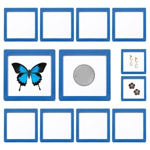 Unique Bargains Transparent PE 3D Floating Display Stand Holder Jewelry Storage Box 12 Pcs - 1 of 3