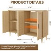 Garvee Sideboard Buffet Cabinet with 4 Rattan Doors ¨C Multifunctional Storage for Dining Room, Kitchen - 3 of 4