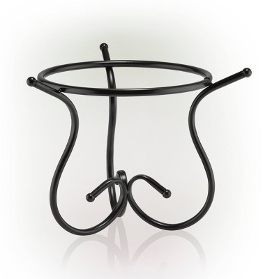 9" Black Metal Gazing Globe Display Stand