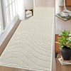 Modern Geometric Wave Area Rug Thick Non-Shedding Stain-Resistant Rug Carpet - 3 of 4