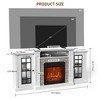 Fredees 59'' Electric Fireplace TV Stand with Remote & LED Lights - 2 of 4