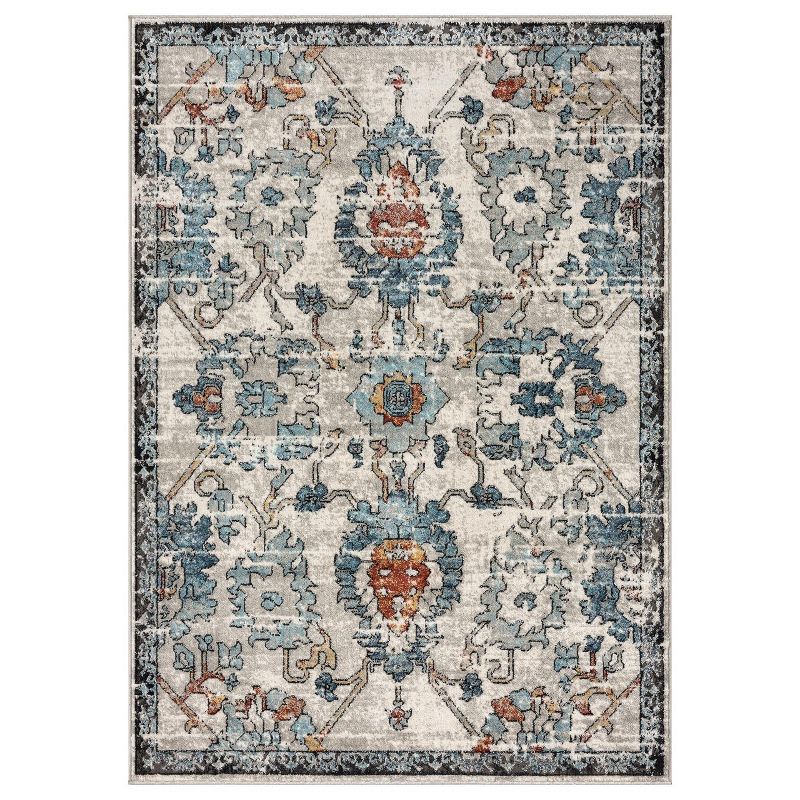 Luxe Weavers Oriental Floral Distressed Area Rug, 3 of 15