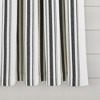 Farmhouse Stripe Yarn Dyed Eco-Friendly Recycled Cotton Window Curtain Panels Black 42X63 Set - 4 of 4