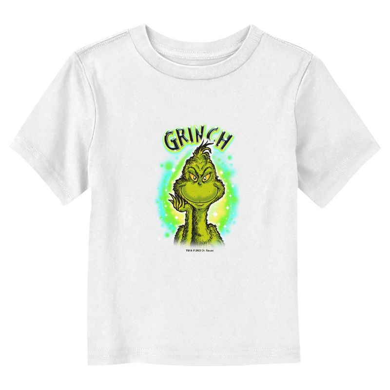 Toddler's Dr. Seuss Airbrushed Grinch Portrait T-Shirt, 1 of 4