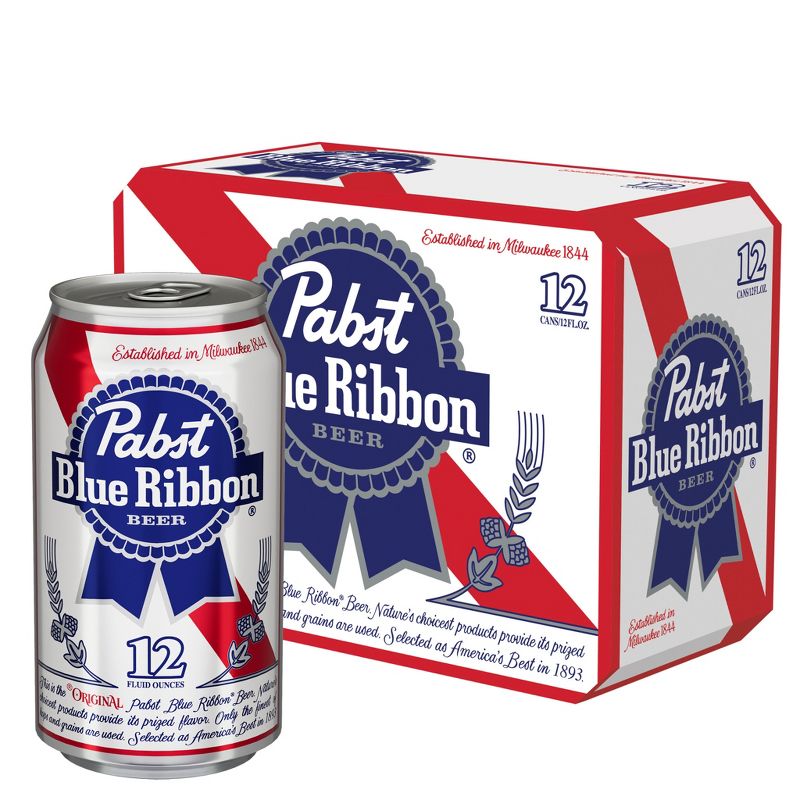 Pabst Blue Ribbon Beer - 12pk/12 fl oz Cans, 1 of 8