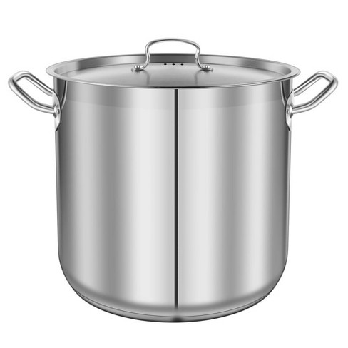 Large Stock Pot with Lid - 40 Quart Stainless Steel Stockpot Heavy Duty  Cooking Pot, Soup Pot with Lid, Big Pots for Cooking, Induction Pot Stew  Pot
