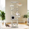 Large Cat Tree for Big Cats, Multi-Level Cat Tower for Indoor Cats, Scratching Post,Condo,Platforms,Cat Tunnel,Hammock,Feeding Station,Pet Play House - 2 of 4