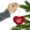 Liberty University Secondary Logo Heart Love Wood Christmas Tree Holiday Ornament - 3 of 3