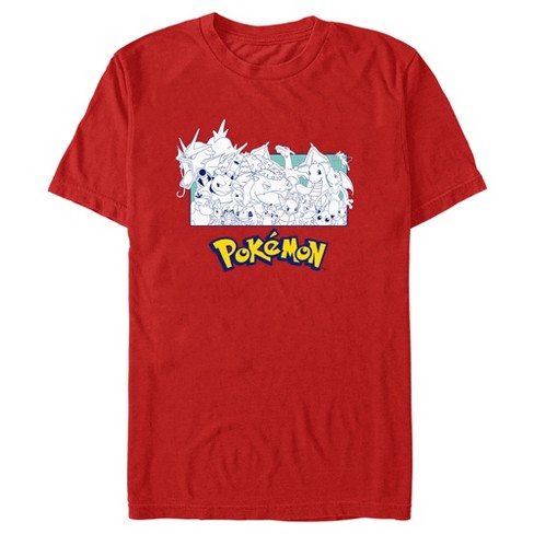 Men's Pokemon Classic Characters T-shirt - Red - Medium : Target