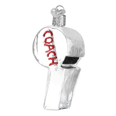 Old World Christmas 3.25 In Coach's Wistle Ornament Sports Fitness Trainer Tree Ornaments
