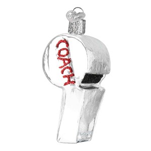 Old World Christmas 3.25 In Coach's Wistle Ornament Sports Fitness Trainer Tree Ornaments - 1 of 3