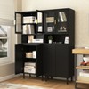Lirago,23.62"D * 13.78"W * 63"H,Black Tall Bookcase with 4 Glass Doors, Adjustable Storage Cabinet, apply to Kitchen/Living Room/Dining Room - 4 of 4