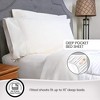 Whisper Organics, 100% Organic Cotton Sheets, 300 Thread Count Bed Sheets Set, GOTS Certified, 2 Pillowcases Included, White Color - 4 of 4