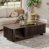 Tribesigns Extendable Coffee Table with Storage, 43"-65" Long Rectangle Center Cocktail Table with 2 Drawers & Shelves for Living Room, Dark Grey - 4 of 4