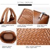 Paaaawaters Woven Bag for Women, Vegan Leather Tote Bag Large Summer Beach Travel Handbag - 4 of 4