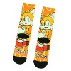 Sonic The Hedgehog Tails Character And Gold Rings Sublimated Crew Socks Orange - image 2 of 4