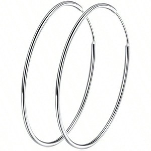 Chic Big Hoop Earrings, Minimalist Circle Huggies, 50 - 90mm, Hypoallergenic, Fashion for Women. - 1 of 4