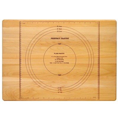 Wood Reversible Pastry Cutting Board in Birch Brown-Pemberly Row