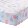 Bedtime Originals Rainbow Hearts Pink/Purple 3-Piece Baby Crib Bedding Set - 4 of 4