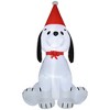 6ft Christmas Inflatables Outdoor Decorations Puppy Dog Wearing a Santa Hat, Blow-Up Yard Christmas Decor with LED Lights Display - 3 of 4