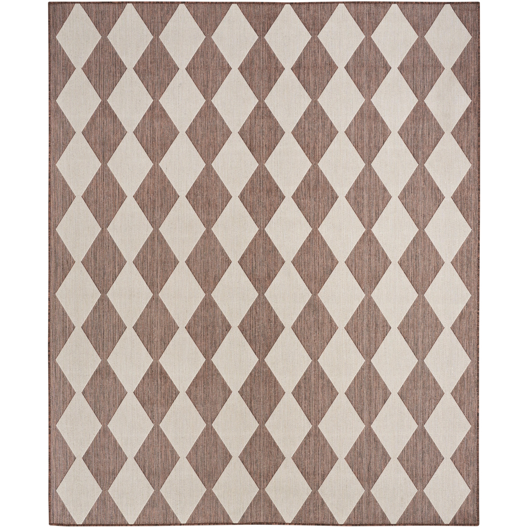 Nourison Positano 6' x 9' Natural Diamond Modern Flatweave Indoor/Outdoor Rug