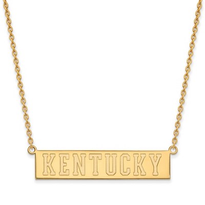 Black Bow Jewelry 14k Yellow Gold Kentucky Wildcats NCAA Necklace 18 Inch