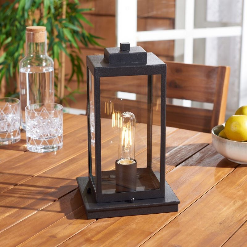 Rinnah Outdoor Table Accent Lamp - Black - Safavieh., 4 of 5