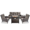 Gymojoy Sofa Patio Chair with Propane Fire Pit Table - 3 of 4