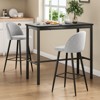 PexFix 47" Counter Height Pub Bar Table Black Rectangular Dining Counter Tables For Cafe Kitchen And Studyroom - 4 of 4