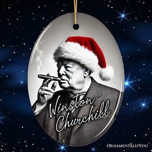 Vintage Winston Churchill Christmas Ornament| OrnamentallyYou - 1 of 4
