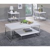 Vynxaria Modern End Table - White, Durable Silvershield Laminates, Chrome Frame - 2 of 4