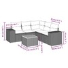 vidaXL Garden Sofa Set Black PE rattan Medium Modular Garden Sofa Set - 3 of 4