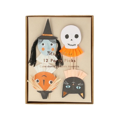 Meri Meri Pumpkin Patch Party Picks (Pack of 12)