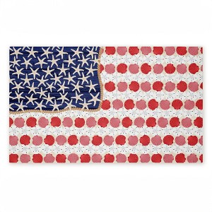 Stupell Industries Nautical Vibe Flag Printed Outdoor Door Mat, design by Arrolynn Weiderhold, 18"x30" - 1 of 4