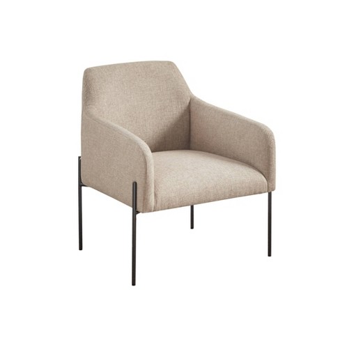 Upholstered chair discount with metal legs