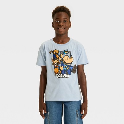 Boys' Dogman Oversized Short Sleeve Graphic T-Shirt - Blue