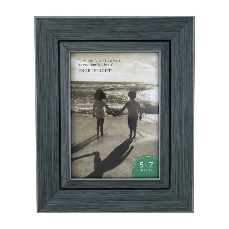 Northlight 10" Classical Rectangular 5" x 7" Photo Picture Frame - Gray and Black, 1 of 5