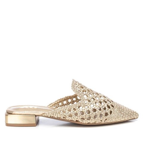Женские сабо Carmela XTI Women's Braided Ballet Mules 143795 Gold 7