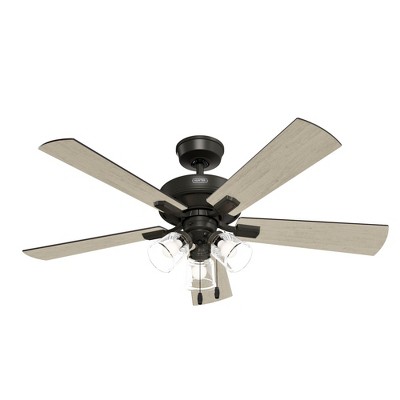 52" Crestfield Ceiling Fan with Light Kit and Pull Chain (Includes LED Light Bulb) - Hunter Fan