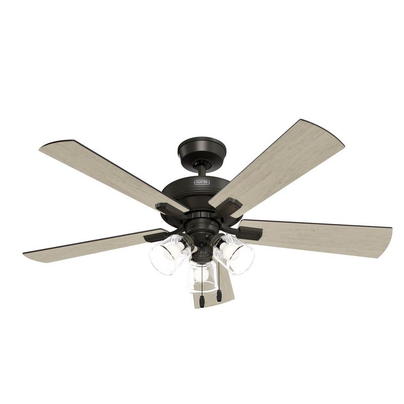 52" Crestfield Ceiling Fan with Light Kit and Pull Chain (Includes LED Light Bulb) - Hunter Fan, 1 of 15
