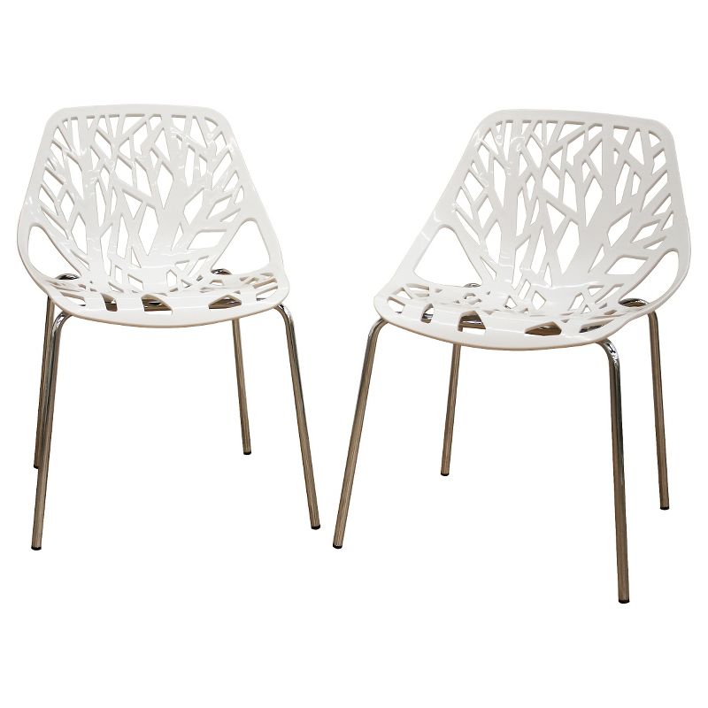 Birch Sapling Plastic Modern Dining Chair (Set Of 2) - Baxton Studio, 1 of 5