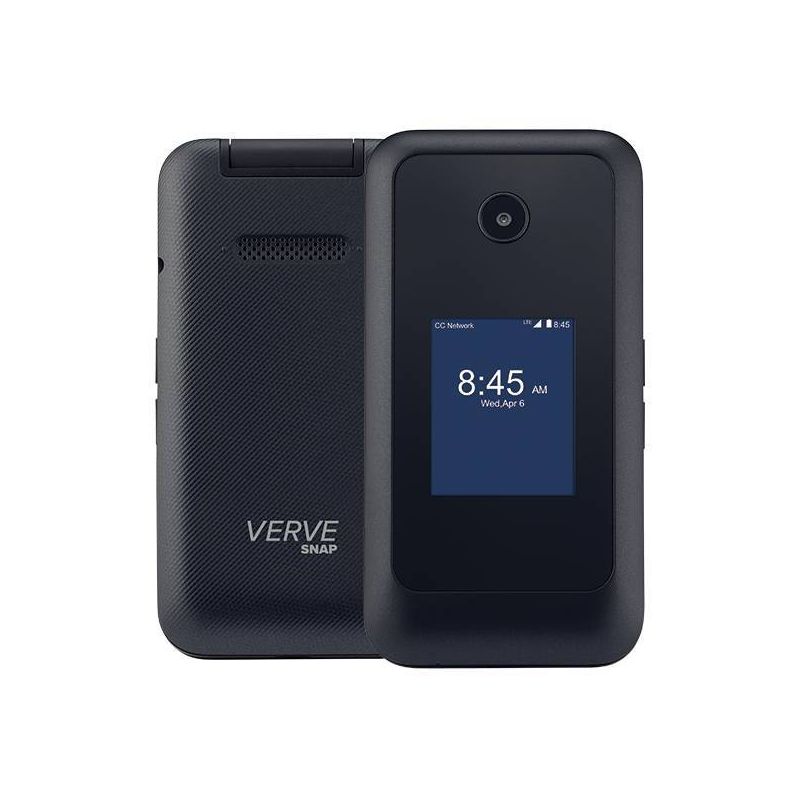 Consumer Cellular Verve Snap (8GB) Flip Phone - Black, 1 of 16