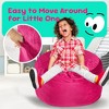 Itopfox Memory Foam Bean Bag Chair with Removable Washable Cover, Soft and Comfortable for Playroom, Living Room, Bedroom - 4 of 4